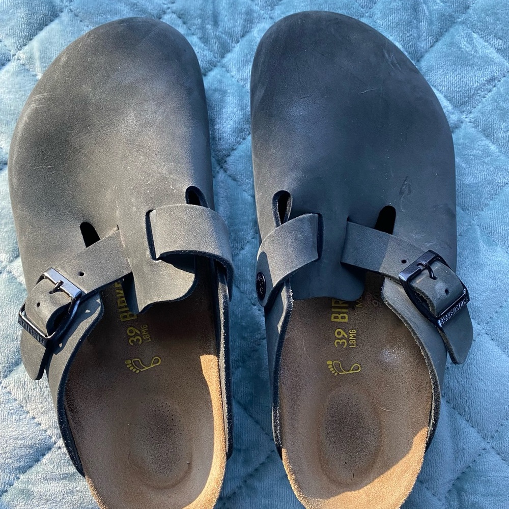 Dark gray Slip-On Birkenstock’s  with Buckle